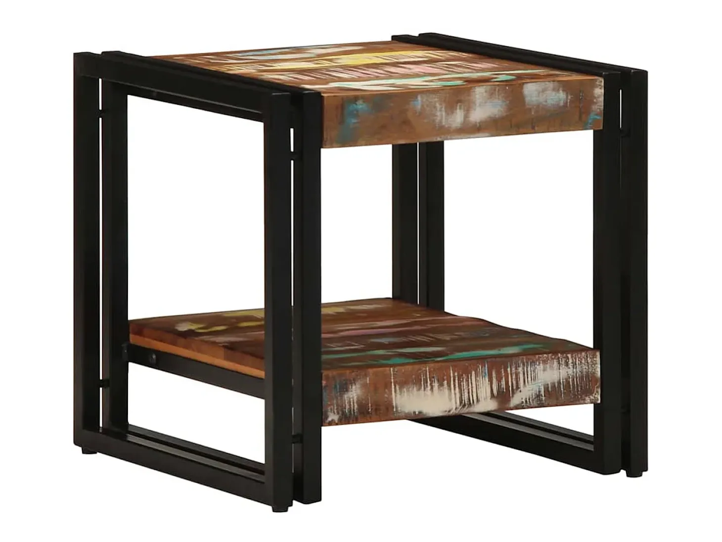 Mesa de Café Multicolor 40 x 40 x 38 cm madera maciza reciclada