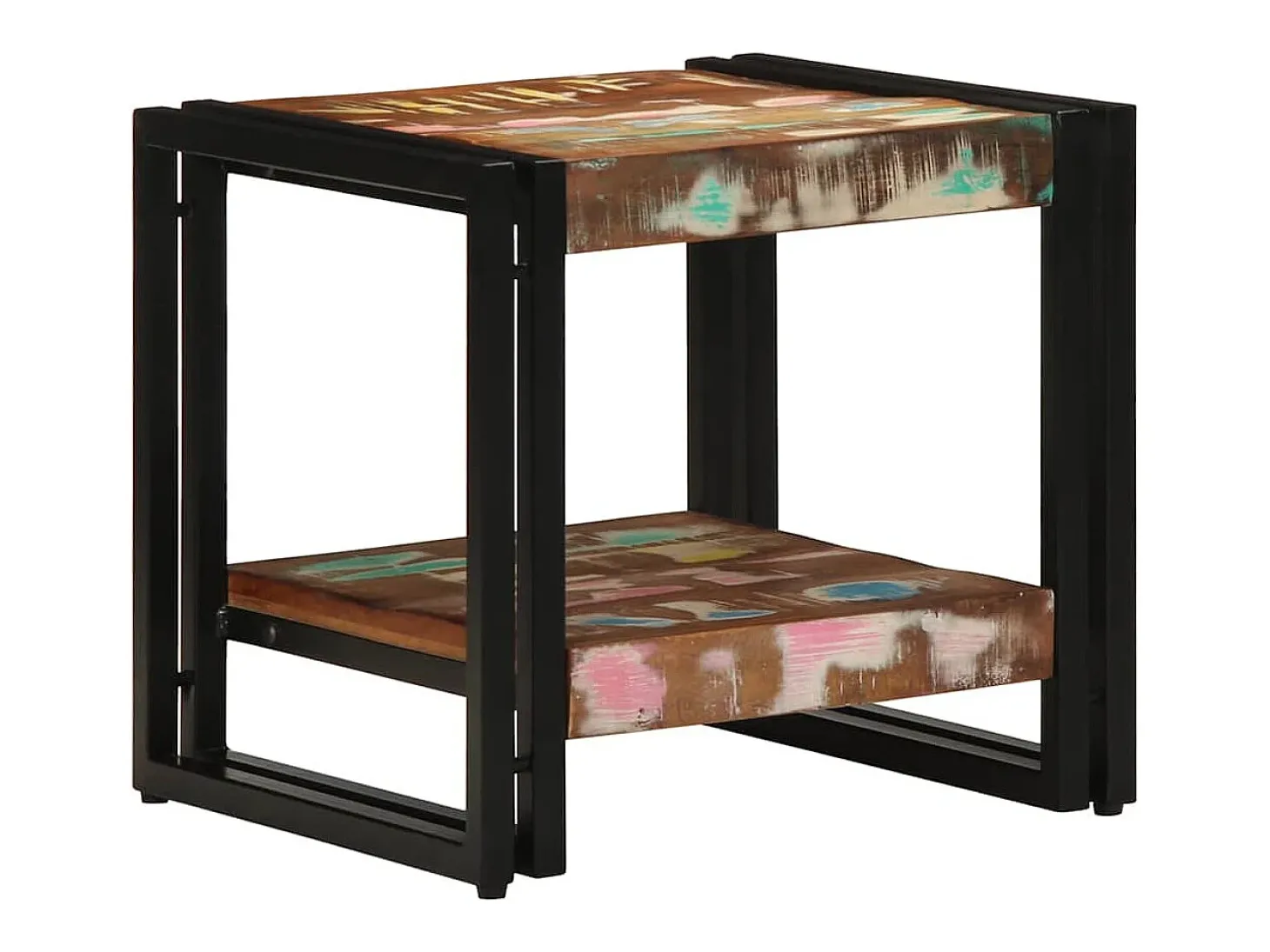 Mesa de Café Multicolor 40 x 40 x 38 cm madera maciza reciclada