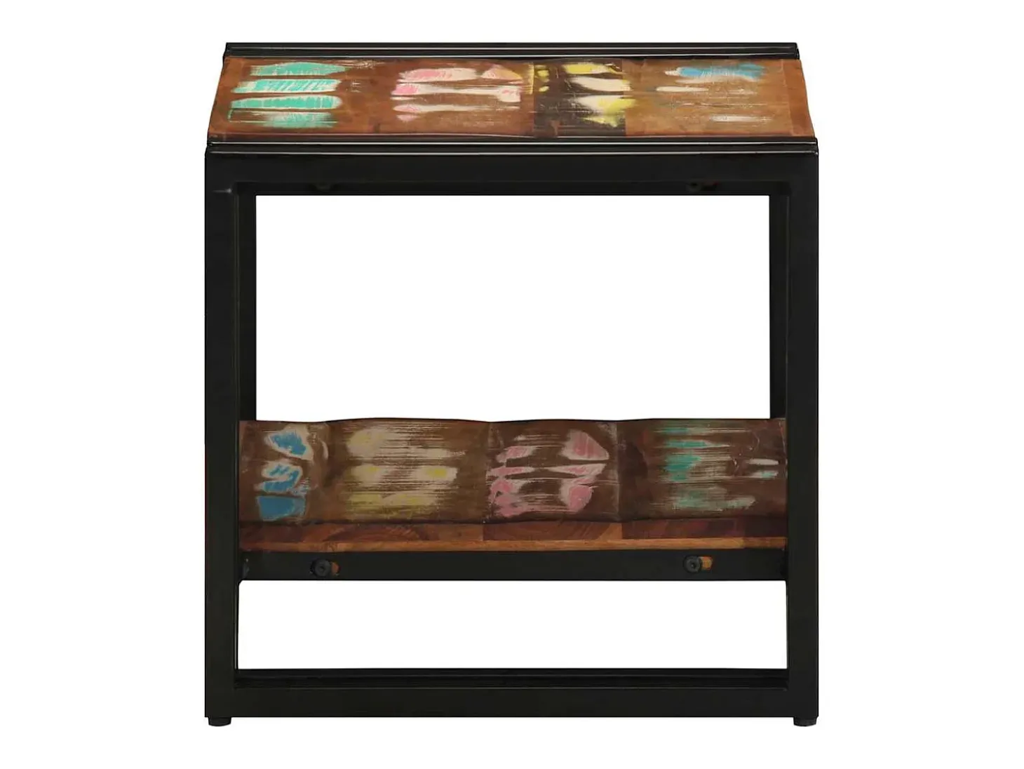 Mesa de Café Multicolor 40 x 40 x 38 cm madera maciza reciclada