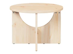 Mesa de Café Natural 50 x 50 x 35 cm Madera maciza de pino