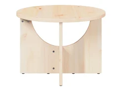 Mesa de Café Natural 50 x 50 x 35 cm Madera maciza de pino