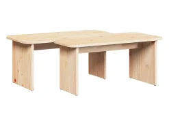 Mesa de Café Natural 100 x 69 x 35.5 cm Madera maciza de pino