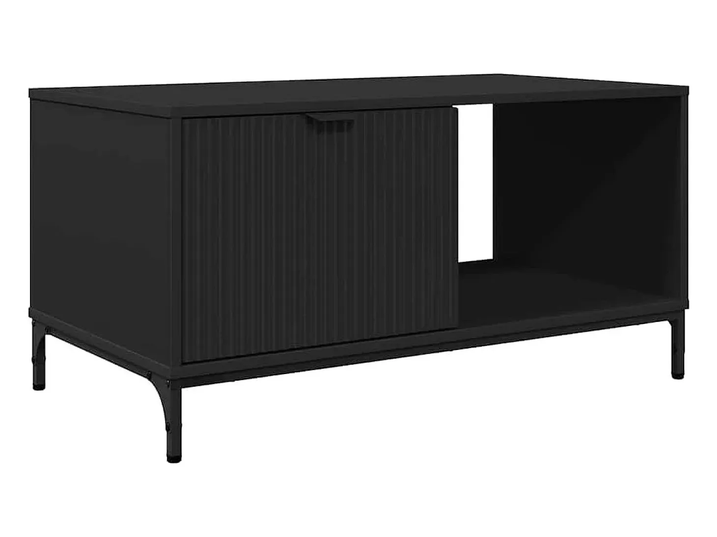 Mesa de Café Negro 90 x 49 x 46 cm Madera contrachapada