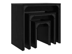 Mesa de Café Nido 3 piezas Roble negro 60 x 35 x 56 cm