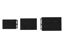 Mesa de Café Nido 3 piezas Roble negro 50.5 x 35 x 53 cm