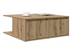Mesa de Café Roble artisan 80 x 80 x 31 cm Madera contrachapada