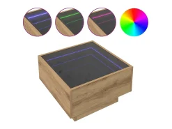 Mesa de Café Roble artisan 50 x 50 x 30 cm Madera contrachapada