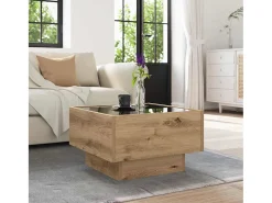 Mesa de Café Roble artisan 50 x 50 x 30 cm Madera contrachapada