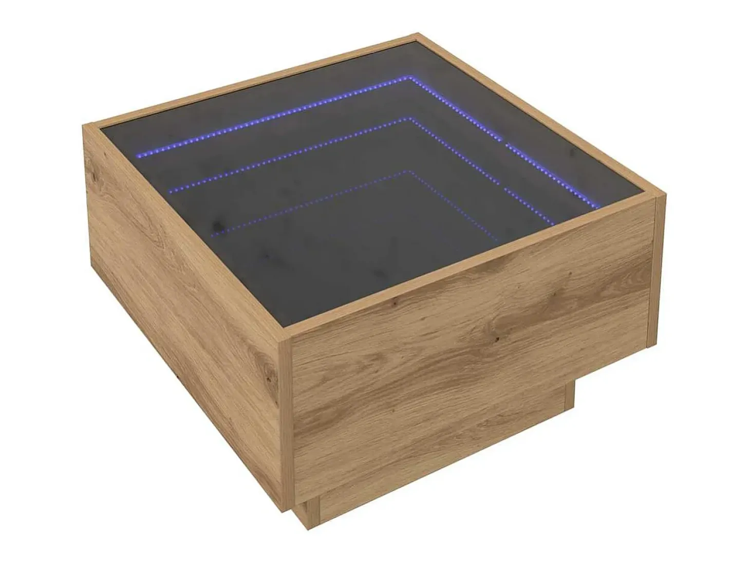 Mesa de Café Roble artisan 50 x 50 x 30 cm Madera contrachapada
