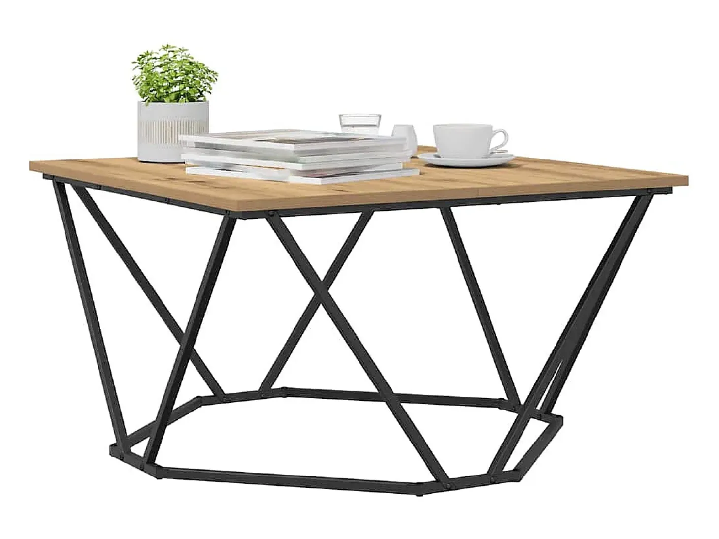 Mesa de Café Roble artisan 80 x 80 x 45 cm