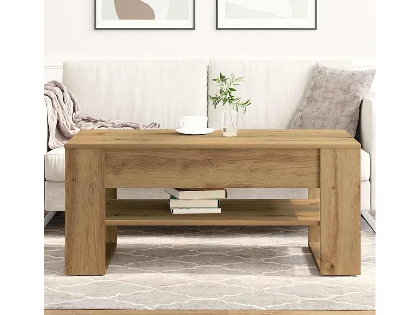 Mesa de Café Roble artisan 102 x 55 x 45 cm
