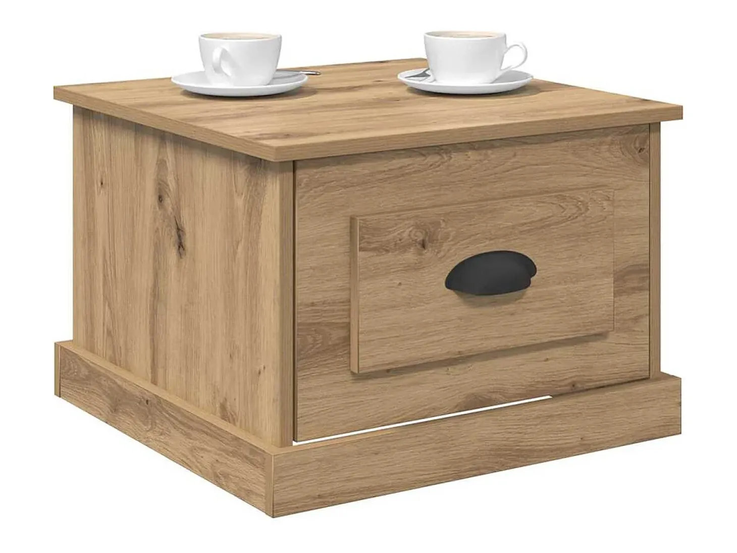 Mesa de Café Roble artisan 50 x 50 x 35 cm Madera contrachapada