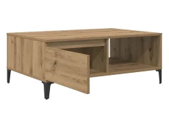 Mesa de Café Roble artisan 90 x 60 x 35 cm Madera contrachapada