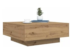 Mesa de Café Roble artisan 80 x 80 x 31 cm Madera contrachapada