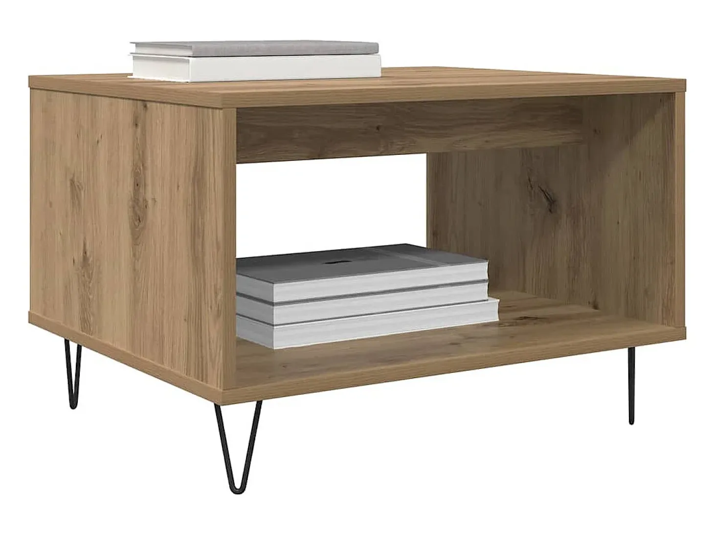 Mesa de Café Roble artisan 60 x 50 x 40 cm Madera contrachapada