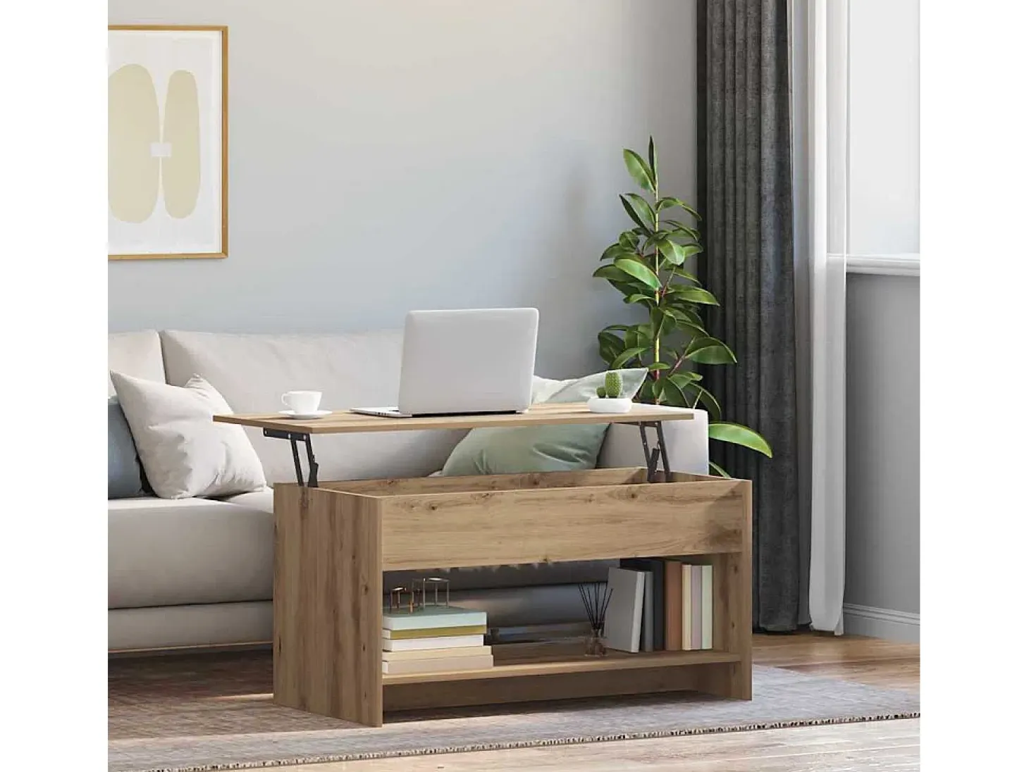 Mesa de Café Roble artisan 80 x 50.5 x 41.5 cm