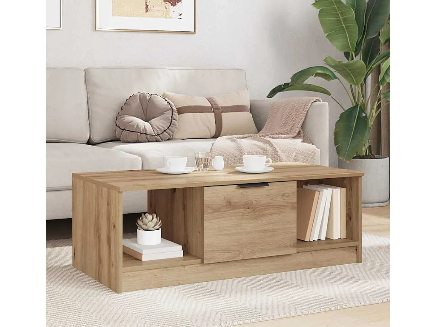 Mesa de Café Roble artisan 100 x 50 x 36 cm