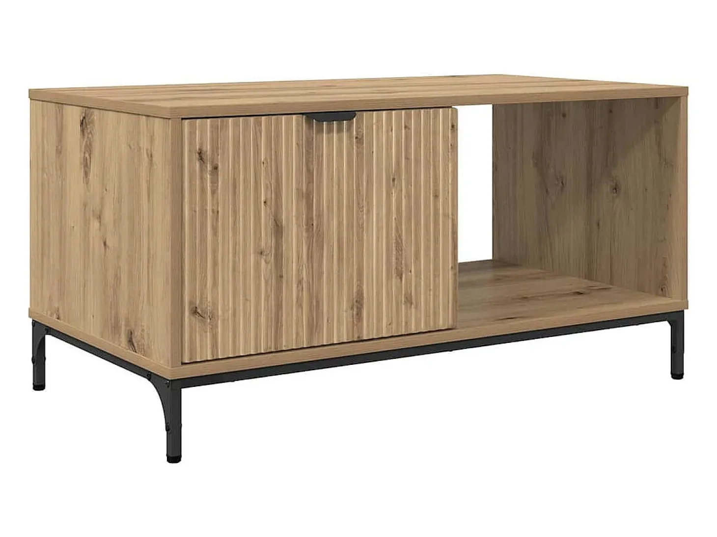 Mesa de Café Roble artisan 90 x 49 x 46 cm Madera contrachapada