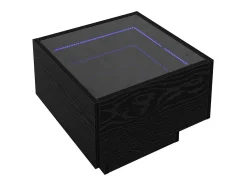 Mesa de Café Roble negro 40 x 40 x 30 cm Madera contrachapada