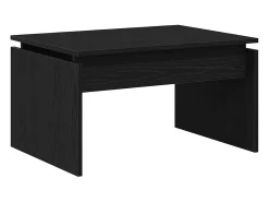 Mesa de Café Roble Negro 68 x 38 x 50 cm Madera contrachapada