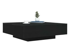 Mesa de Café Roble negro 100 x 100 x 31 cm Madera contrachapada