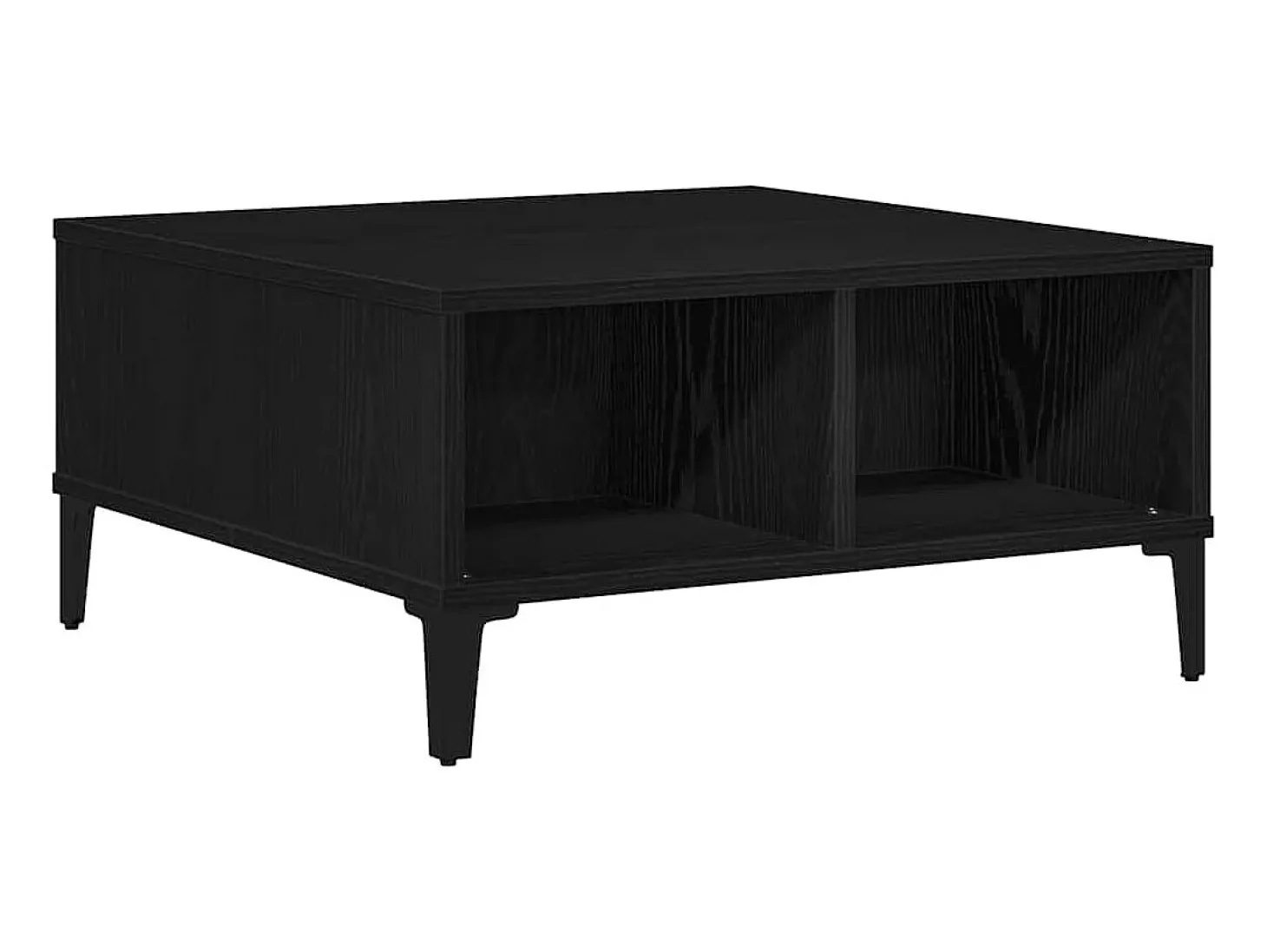 Mesa de Café Roble negro 60 x 60 x 30 cm Madera contrachapada