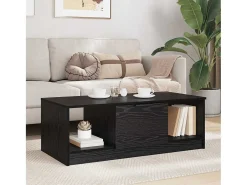 Mesa de Café Roble negro 100 x 50 x 36 cm Madera contrachapada