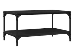 Mesa de Café Roble negro 80 x 50 x 40 cm Madera contrachapada