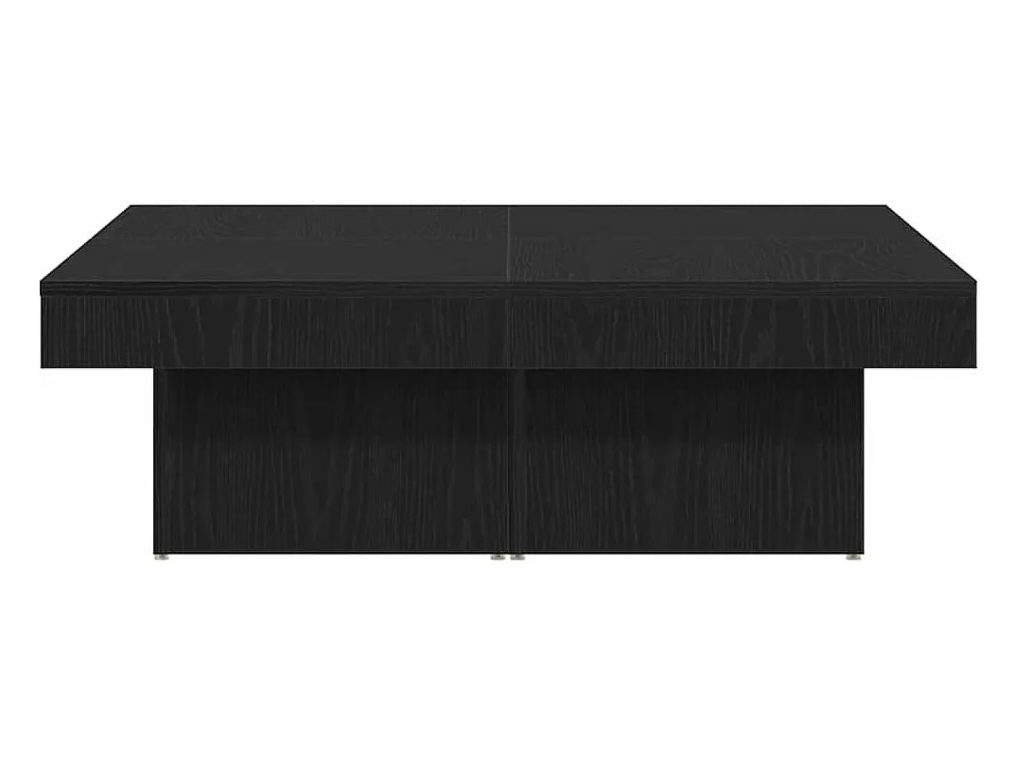 Mesa de Café Roble negro 90 x 90 x 28 cm Madera contrachapada