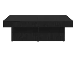 Mesa de Café Roble negro 90 x 90 x 28 cm Madera contrachapada