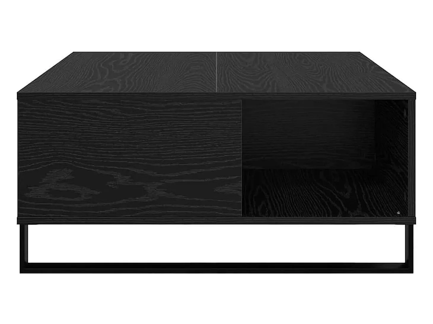 Mesa de Café Roble negro 80 x 80 x 36.5 cm Madera contrachapada