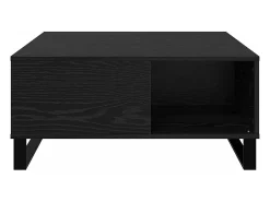Mesa de Café Roble negro 80 x 80 x 36.5 cm Madera contrachapada