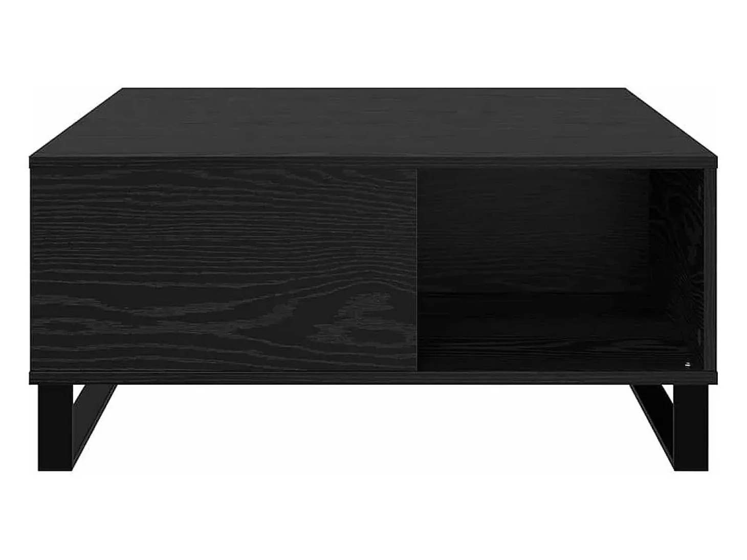 Mesa de Café Roble negro 80 x 80 x 36.5 cm Madera contrachapada
