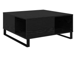Mesa de Café Roble negro 80 x 80 x 36.5 cm Madera contrachapada