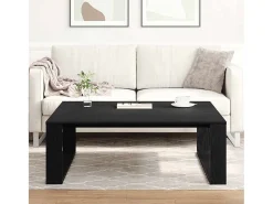 Mesa de Café Roble negro 100 x 100 x 35 cm Madera contrachapada