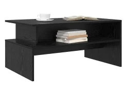 Mesa de Café Roble negro 90 x 55 x 42.5 cm Madera contrachapada