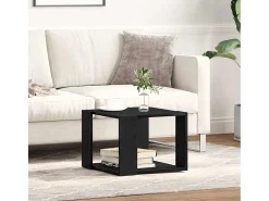 Mesa de Café Roble negro 40 x 40 x 30 cm Madera contrachapada