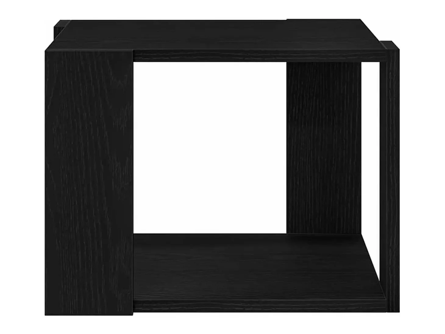 Mesa de Café Roble negro 40 x 40 x 30 cm Madera contrachapada