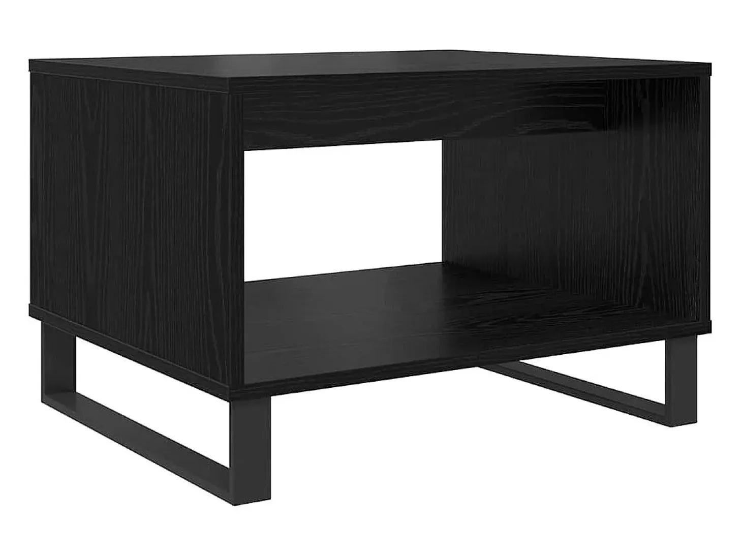 Mesa de Café Roble negro 60 x 50 x 40 cm Madera contrachapada