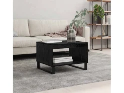 Mesa de Café Roble negro 60 x 50 x 40 cm Madera contrachapada