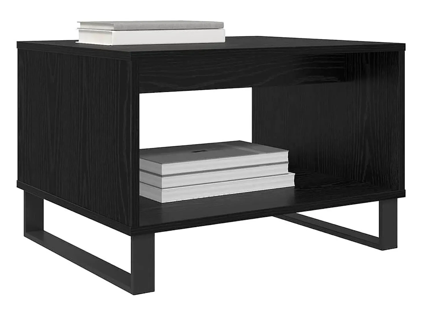 Mesa de Café Roble negro 60 x 50 x 40 cm Madera contrachapada