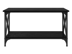 Mesa de Café Roble negro 80 x 45 x 45.5 cm Madera contrachapada