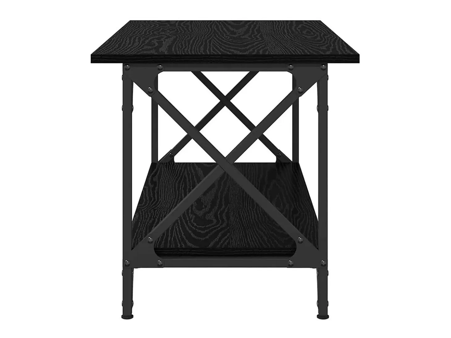 Mesa de Café Roble negro 80 x 45 x 45.5 cm Madera contrachapada