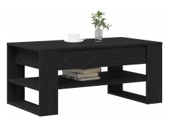 Mesa de Café Roble negro 102 x 55 x 45 cm Madera contrachapada