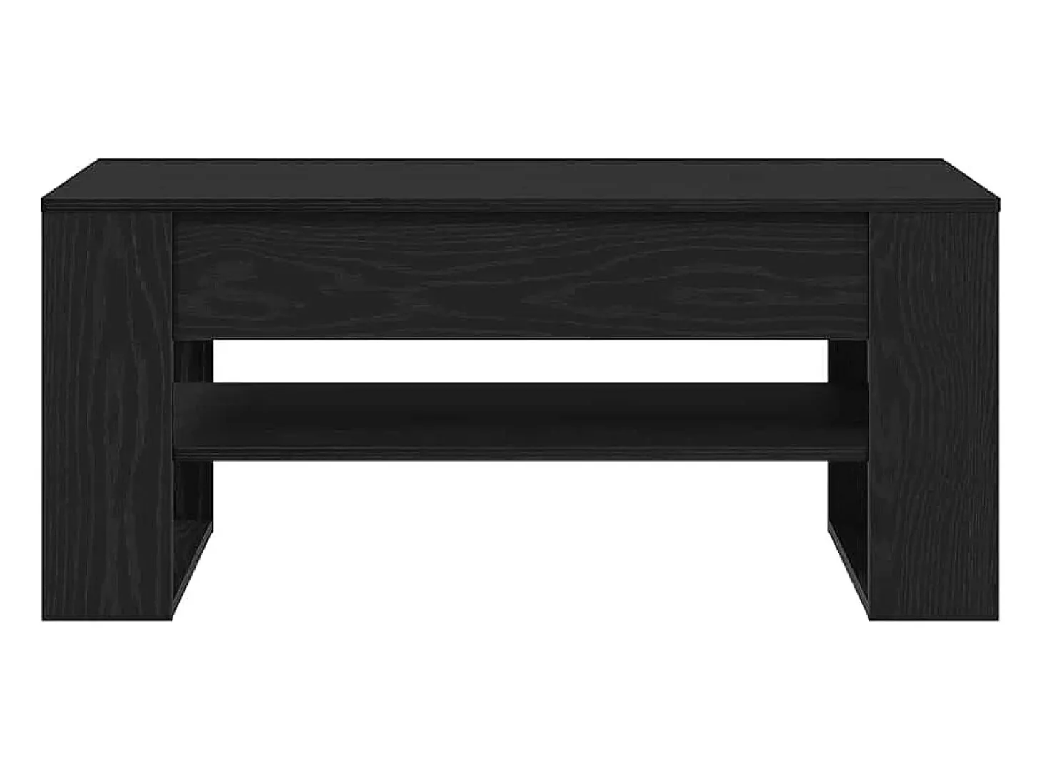 Mesa de Café Roble negro 102 x 55 x 45 cm Madera contrachapada
