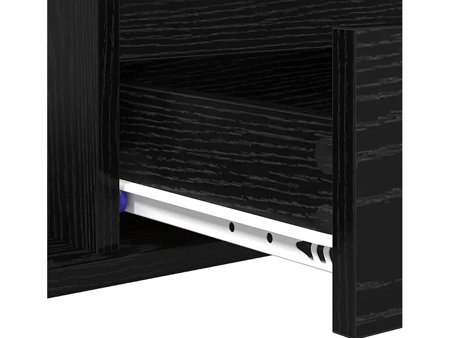 Mesa de Café Roble negro 90 x 49 x 45 cm Madera contrachapada