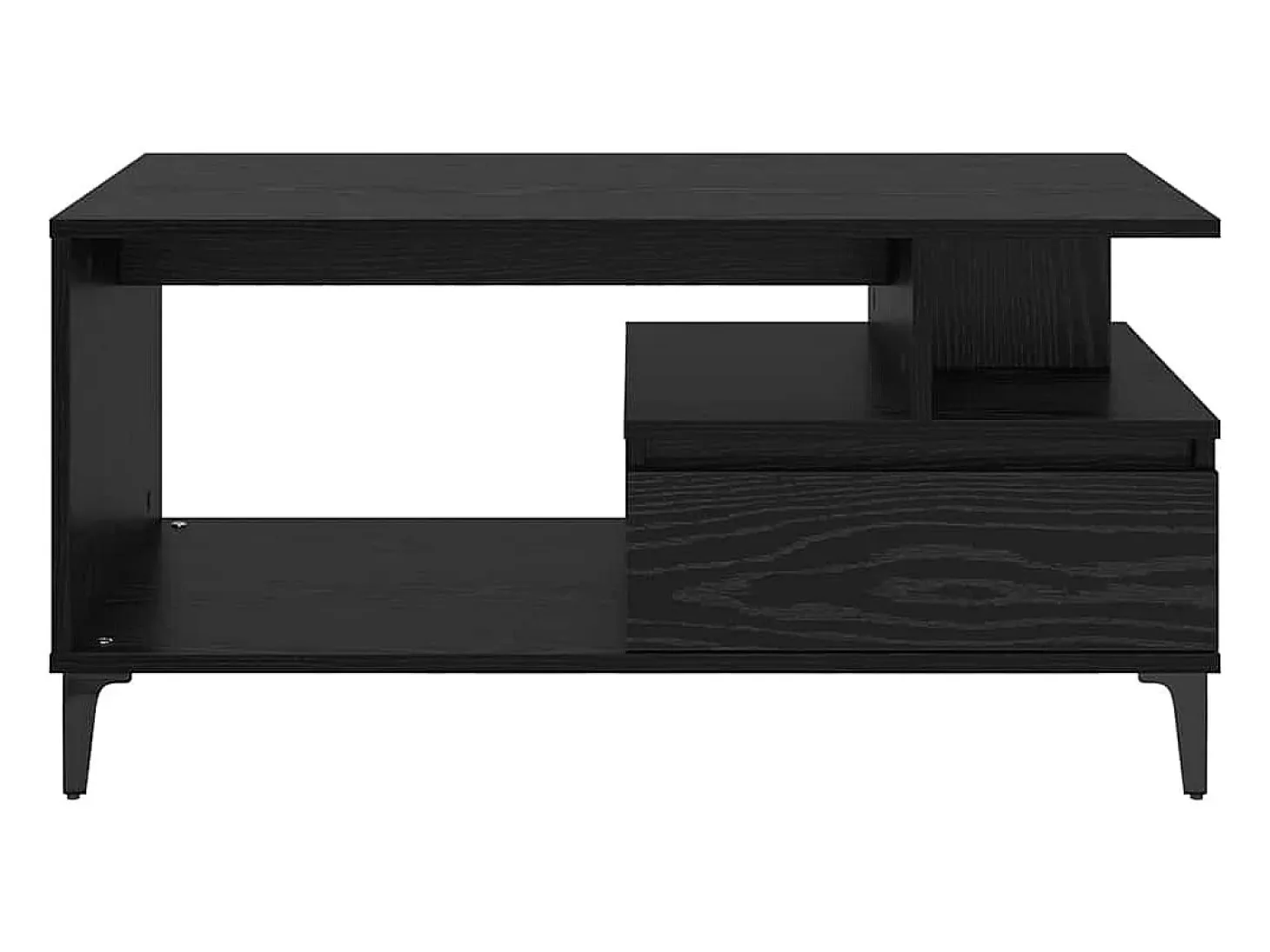 Mesa de Café Roble negro 90 x 49 x 45 cm Madera contrachapada