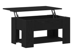 Mesa de Café Roble negro 79 x 49 x 41 cm Madera contrachapada