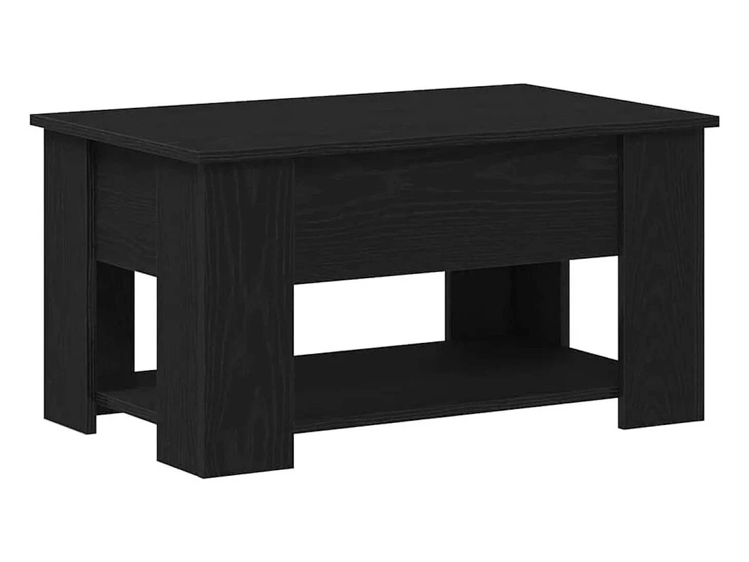 Mesa de Café Roble negro 79 x 49 x 41 cm Madera contrachapada