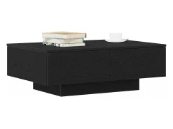Mesa de Café Roble negro 90 x 60 x 31 cm Madera contrachapada
